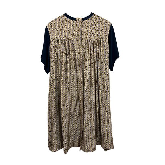 Chloé Pleated Patterned Silk Back Dress Size Large - Picture 7 of 16